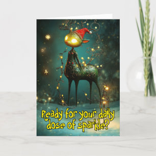 *~* Whimsical Glow Funny Magical 34 Weihnachten AP Dankeskarte