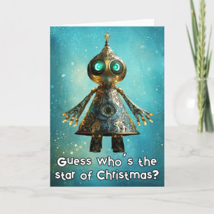 *~* Whimsical Glow Funny Magical Christmas 13 AP97 Dankeskarte