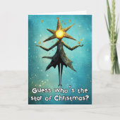 *~* Whimsical Glow Funny Magical Christmas 24 AP97 Dankeskarte (Vorderseite)