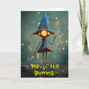 *~* Whimsical Glow Funny Magical Christmas AP97 Dankeskarte