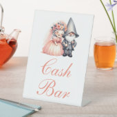 Whimsical Gnome Cash Bar Rustic Wedding Orange Sockelschild (In Situ)