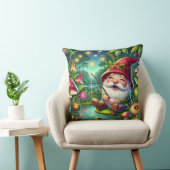 Whimsical Gnome Fischen durch einen magischen Wald Kissen (Stuhl )
