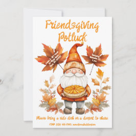 Whimsical Gnome Friendsgiving Einladung