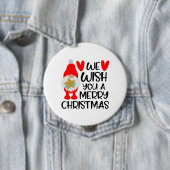 Whimsical Gnome - Frohe Weihnachtsherzen Button (Beispiel)