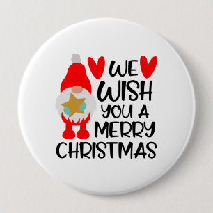 Whimsical Gnome - Frohe Weihnachtsherzen Button