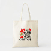 Whimsical Gnome - Frohe Weihnachtsherzen Tragetasche (Vorne)