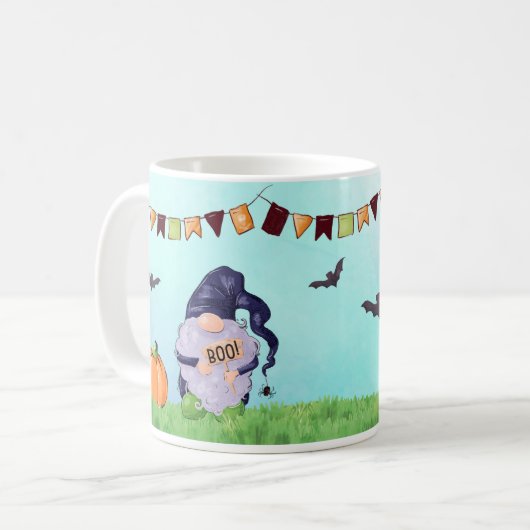 Whimsical Gnome Halloween Kaffeetasse (Vorderseite Links)