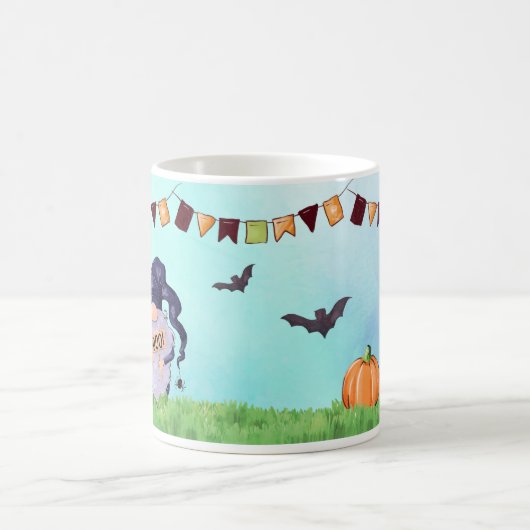 Whimsical Gnome Halloween Kaffeetasse (Mittel)