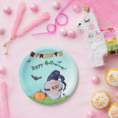 Whimsical Gnome Happy Halloween Pappteller (Party)