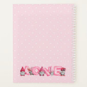 Whimsical Gnome in Teecup Herz und Blume Planer (Rückseite)