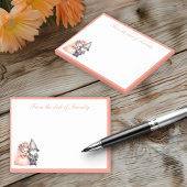 Whimsical Gnome Liebe Bride Groom Orange Wedding Post-it Klebezettel