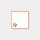 Whimsical Gnome Liebe Niedliche Brautgroom Hochzei Post-it Klebezettel (Vorderseite)