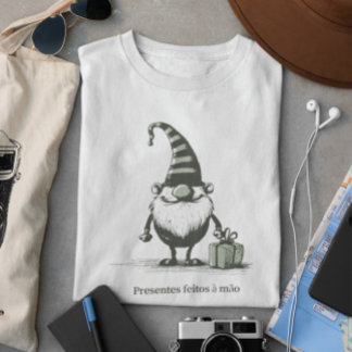 Whimsical Gnome with Gift - Women's T - Shirt