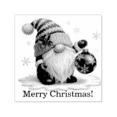 Whimsical Gnome With Ornament Christmas Ornament Permastempel (Design)