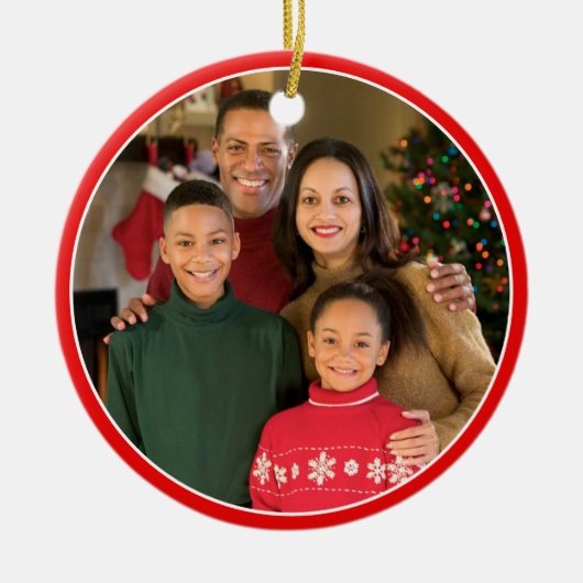 Whimsical Gnomes Frohe Weihnachten Ein Foto Keramik Ornament (Vorne)