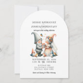 Whimsical Gnomes Fun Wedding Invitation Einladung (Vorderseite)