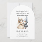 Whimsical Gnomes Fun Wedding Invitation  Einladung (Vorderseite)