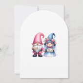 Whimsical Gnomes Fun Wedding Invitation Einladung (Rückseite)