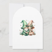 Whimsical Gnomes Fun Wedding Invitation  Einladung (Rückseite)