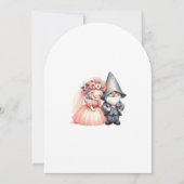 Whimsical Gnomes Fun Wedding Invitation Einladung (Rückseite)