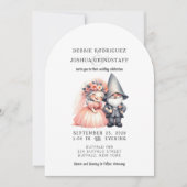 Whimsical Gnomes Fun Wedding Invitation Einladung (Vorderseite)