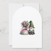 Whimsical Gnomes Fun Wedding Invitation Einladung (Rückseite)