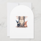 Whimsical Gnomes Fun Wedding Invitation Einladung (Rückseite)