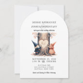 Whimsical Gnomes Fun Wedding Invitation Einladung (Vorderseite)
