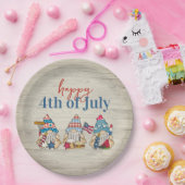 Whimsical Gnomes GRILLEN Bauernhof 4. Juli Party Pappteller (Party)