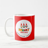 Whimsical Gnomes mit Name Red Frory Weihnachten Kaffeetasse (Links)