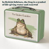 Whimsical Goblincore Frog | Retro Nature Lover Metall Brotdose