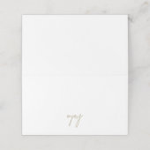 Whimsical Gold Calligraphy Buffet Food Labels Platzkarte (Außenseite Aufgefaltet)