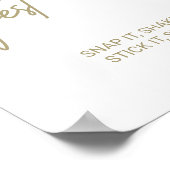 Whimsical Gold Calligraphy Foto Gästebuch (Ecke)