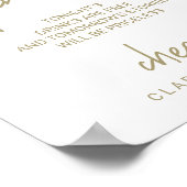 Whimsical Gold Calligraphy Open Bar Sign Poster (Ecke)