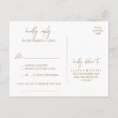 Whimsical Gold Calligraphy Song Request UAWG Einladungspostkarte (Rückseite)