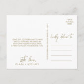 Whimsical Gold Calligraphy Vielen Dank Postkarte (Rückseite)