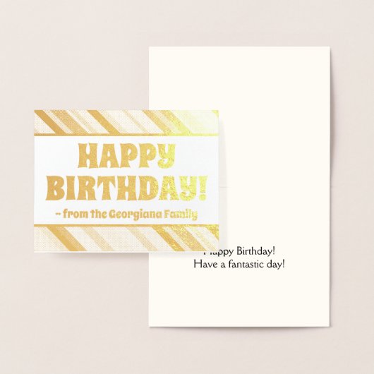 Whimsical Gold Foil "GLÜCKLICH GEBURTSTAG!" Karte (Anzeige)