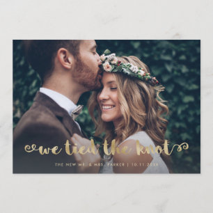 Whimsical Gold Foto-Elopement-Ankündigung Einladung