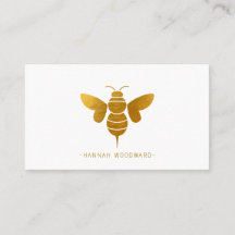 Whimsical Gold Metallic Bee Personalisiert