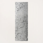 Whimsical Gold Silver Stars auf Ombre Gray Yogamatte (Rückseite)