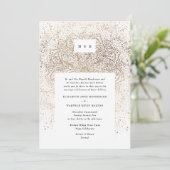 Whimsical Gold Sparkle Fantasy Monogram Wedding Einladung (Stehend Vorderseite)