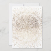 Whimsical Gold Sparkle Fantasy Monogram Wedding Einladung (Rückseite)