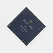 Whimsical Gold Starry Night Boy Taufe Serviette (Ecke)