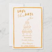 Whimsical Golden Hour Save the Date Einladung (Vorderseite)