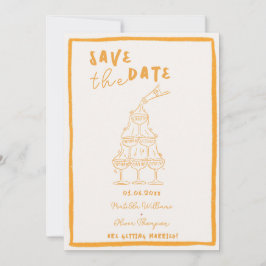Whimsical Golden Hour Save the Date Einladung