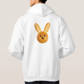 Whimsical Golden Rabbit Food Art Hoodie (Rückseite)