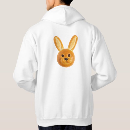 Whimsical Golden Rabbit Food Art Hoodie (Rückseite)