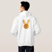 Whimsical Golden Rabbit Food Art Hoodie (Schwarz voll)