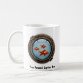 Whimsical Goldfish Inside a Porthole Kaffeetasse (Links)