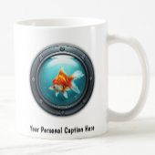 Whimsical Goldfish Inside a Porthole Kaffeetasse